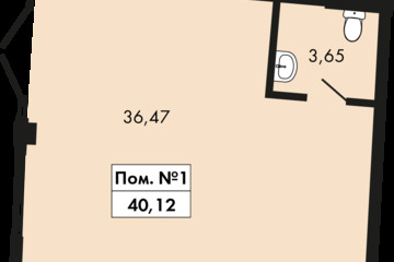 Помещение своб.назн., 40,1 м², 1/9 эт.