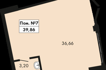 Помещение своб.назн., 39,8 м², 1/9 эт.